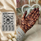 Most Viral Lotus MEHENDI STICKER / Henna stencils  SN-254