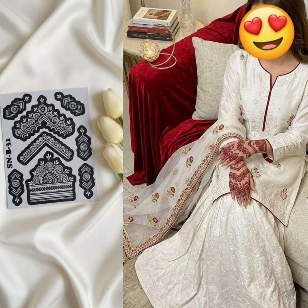 Most Viral MEHENDI STICKER / Henna stencils  SN-B-31