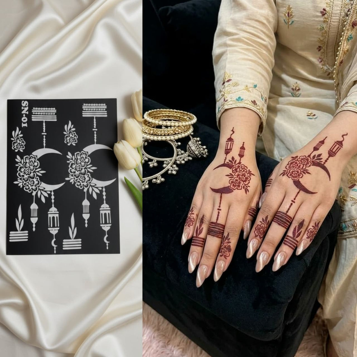 Most Viral MEHENDI STICKER / Henna stencils  SN-01