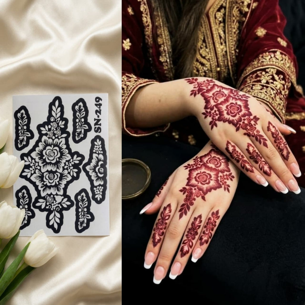 Most Viral MEHENDI STICKER / Henna stencils  SN-249