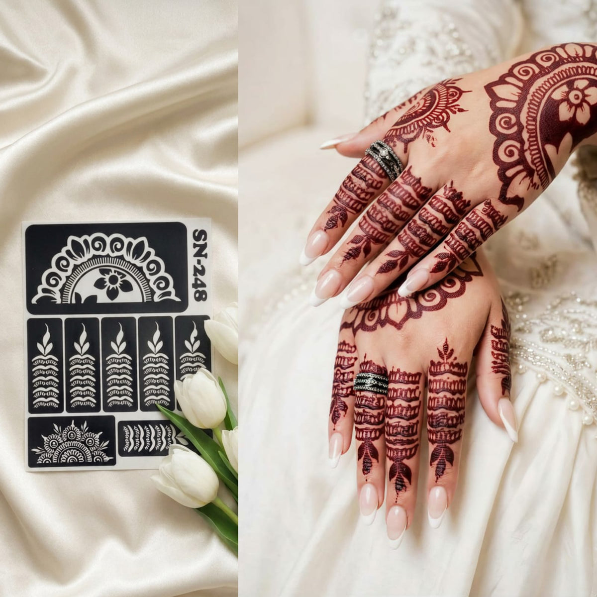 Most Viral MEHENDI STICKER / Henna stencils  SN-248