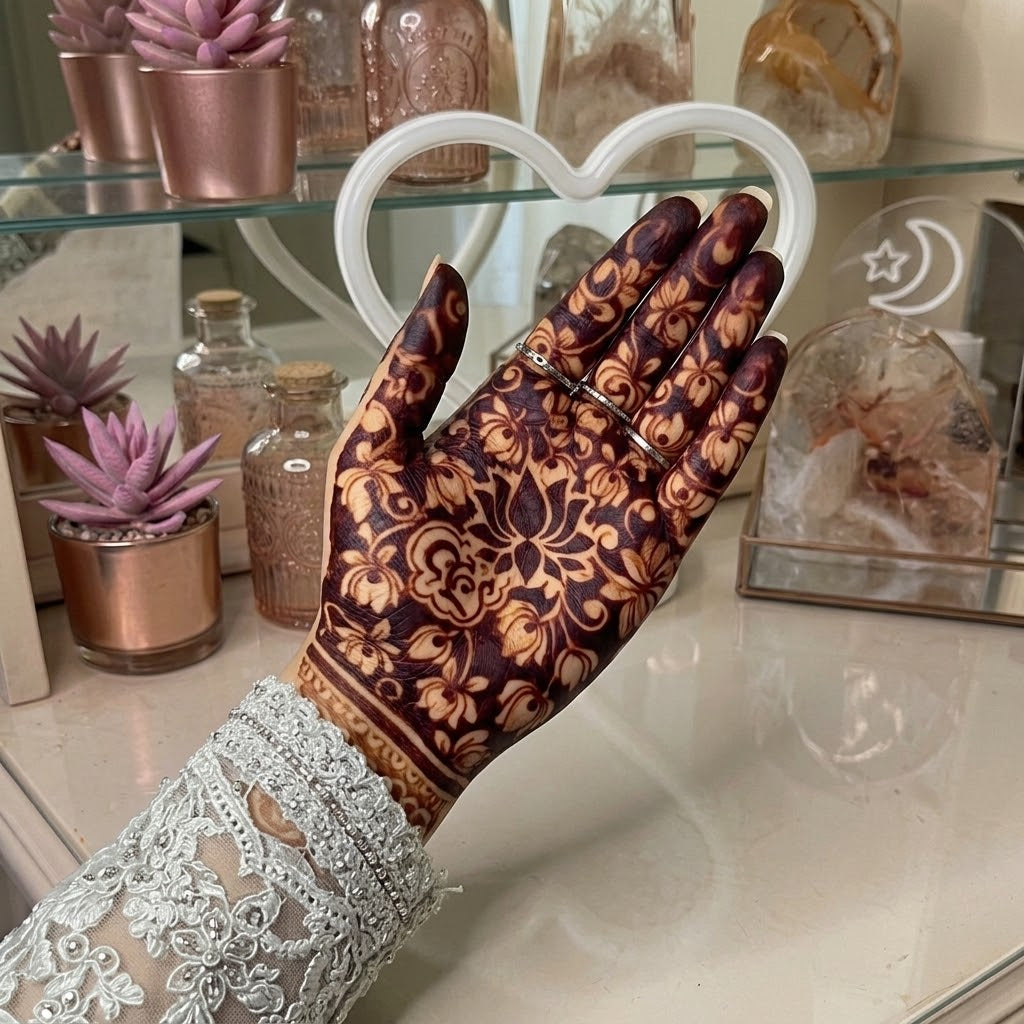 Most Viral Lotus MEHENDI STICKER / Henna stencils  SN-254