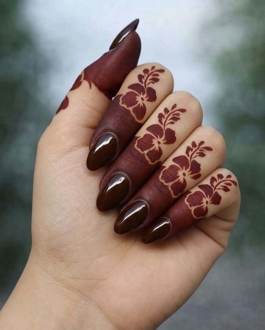 Finger Henna Sticker Sheet Price 340 | Finger Mehndi Sticker SN-268