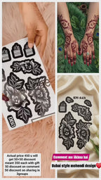 Title Most Viral MEHENDI STICKER 2026 / Henna stencils  SN-243