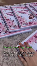 High Quality Reusable Mehndi Practice Book For Henna Practice With Free bareek cone - Mehndi Practice Books For Beginners | Henna Training Kit