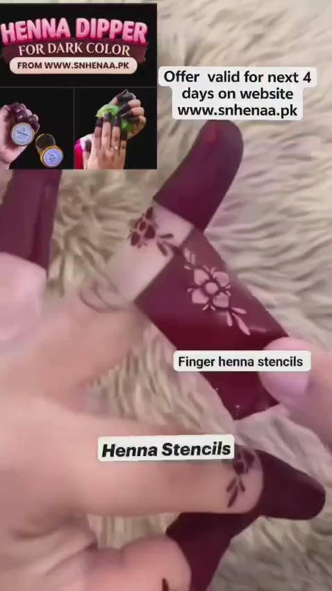 Finger Henna Sticker Sheet Price 340 | Finger Mehndi Sticker SN-269