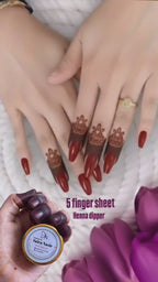 Henna stencils for finger + henna dipper for dipping fingers / best mehndi  for eid