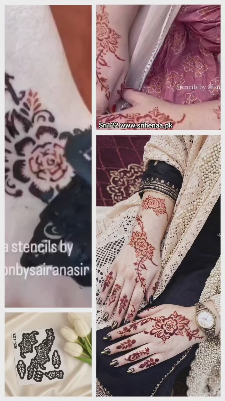 Title Most Viral MEHENDI STICKER 2026 / Henna stencils  SN-122