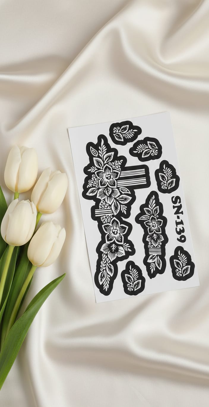 MEHENDI STICKER Eid 2026 / Moon 🌙 Henna stencils sn 139