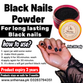BLACK NAILS POWDER HALAL HENNA FOR LONG LASTING BLACK NAILS powder is enough for 20 nails.