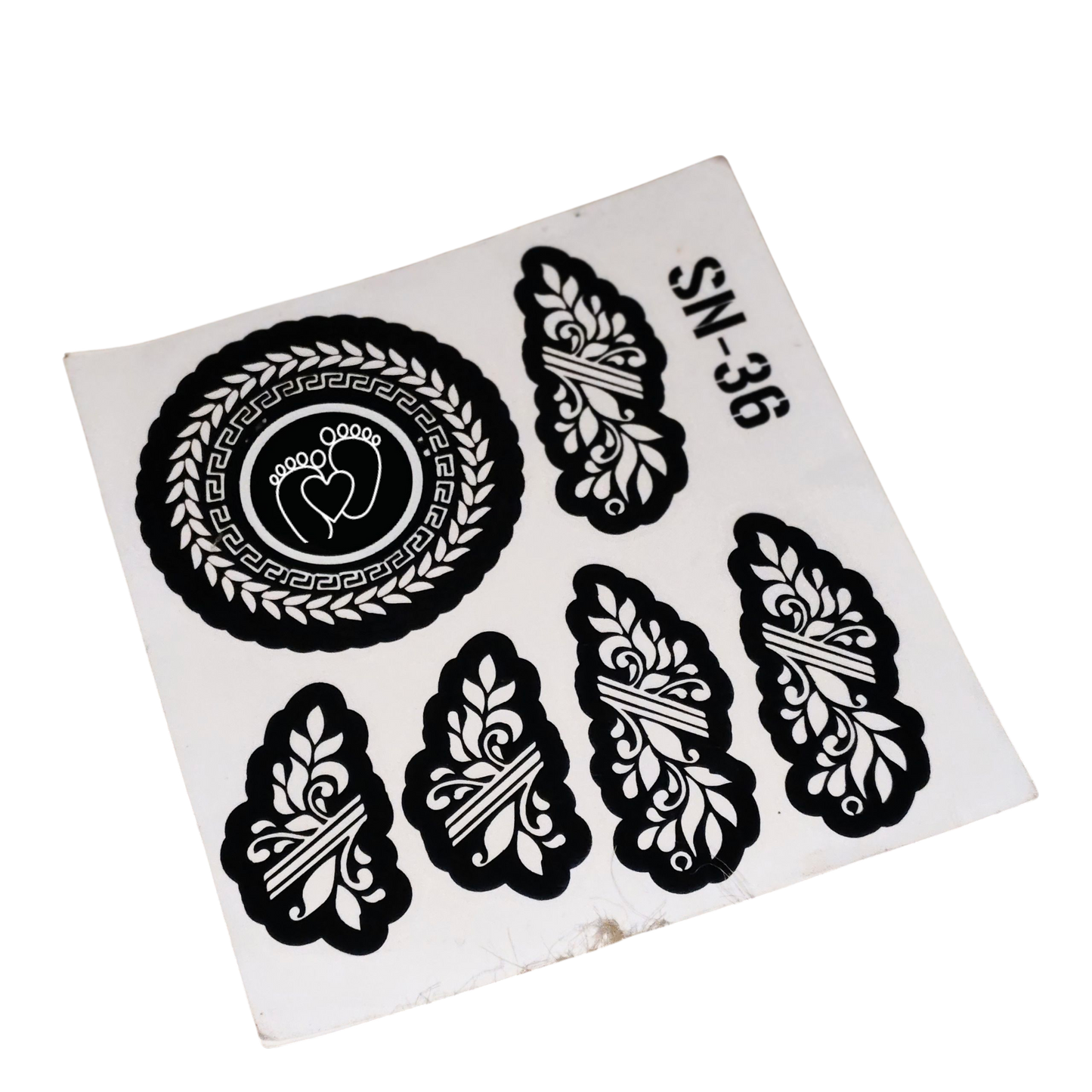 Mom to be henna stencils