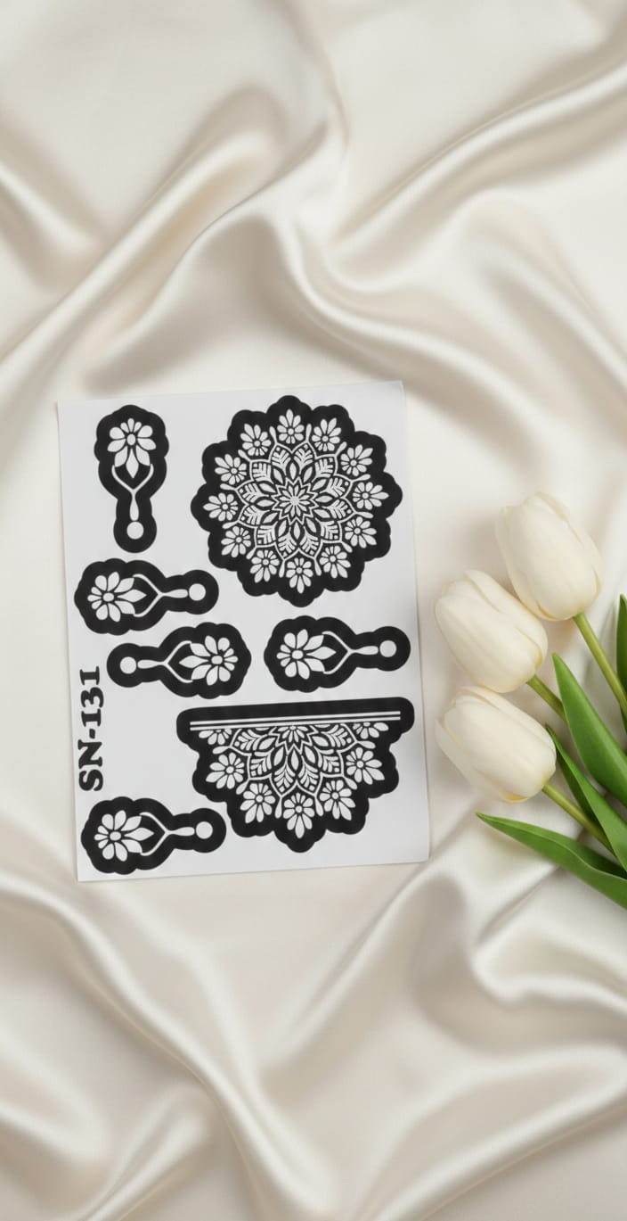 MEHENDI STICKER Eid 2026 / Henna stencils sn 131