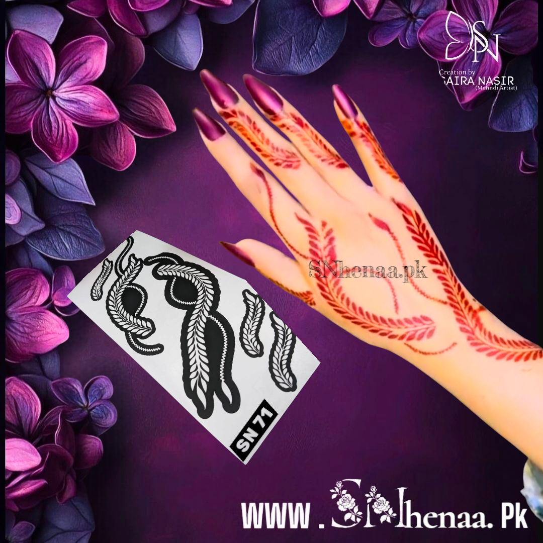 Arabic Henna Stencils sn-71
