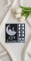 MEHENDI STICKER Eid 2026 / Moon 🌙 Henna stencils sn 169