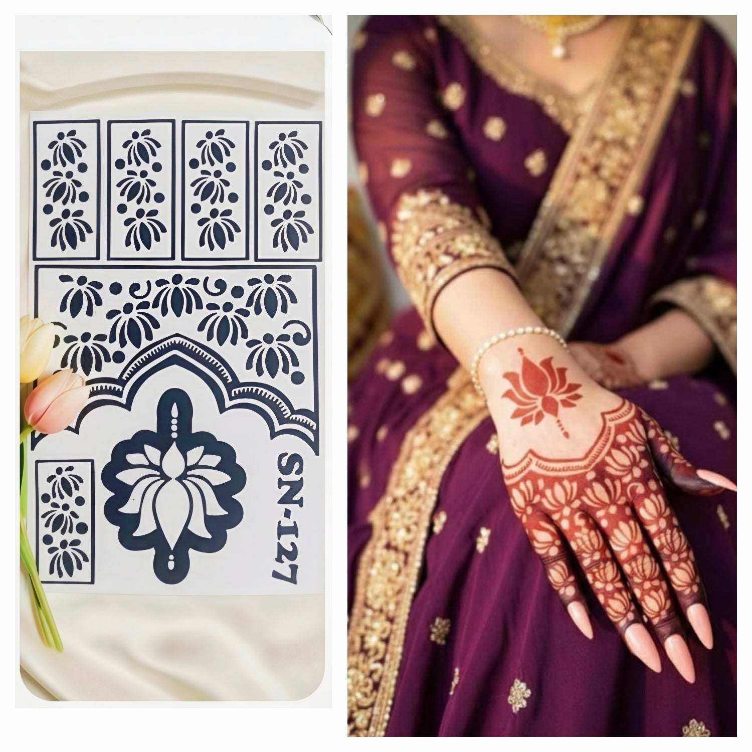 Henna stickers for Eid sn 127 | Easy mehndi designs for Eid 2026 new Eid Design