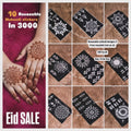 Eid mehendi stencils 10 reuseable Mehndi sticker deal in 3000