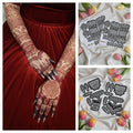 Bridal Mehendi sticker/ bridal henna stencils for four sides heavy bridal henna with free foot bunches sn B01 Snb04