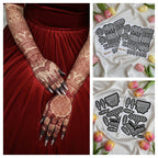 Bridal Mehendi sticker/ bridal henna stencils for four sides heavy bridal henna with free foot bunches sn B01 Snb04