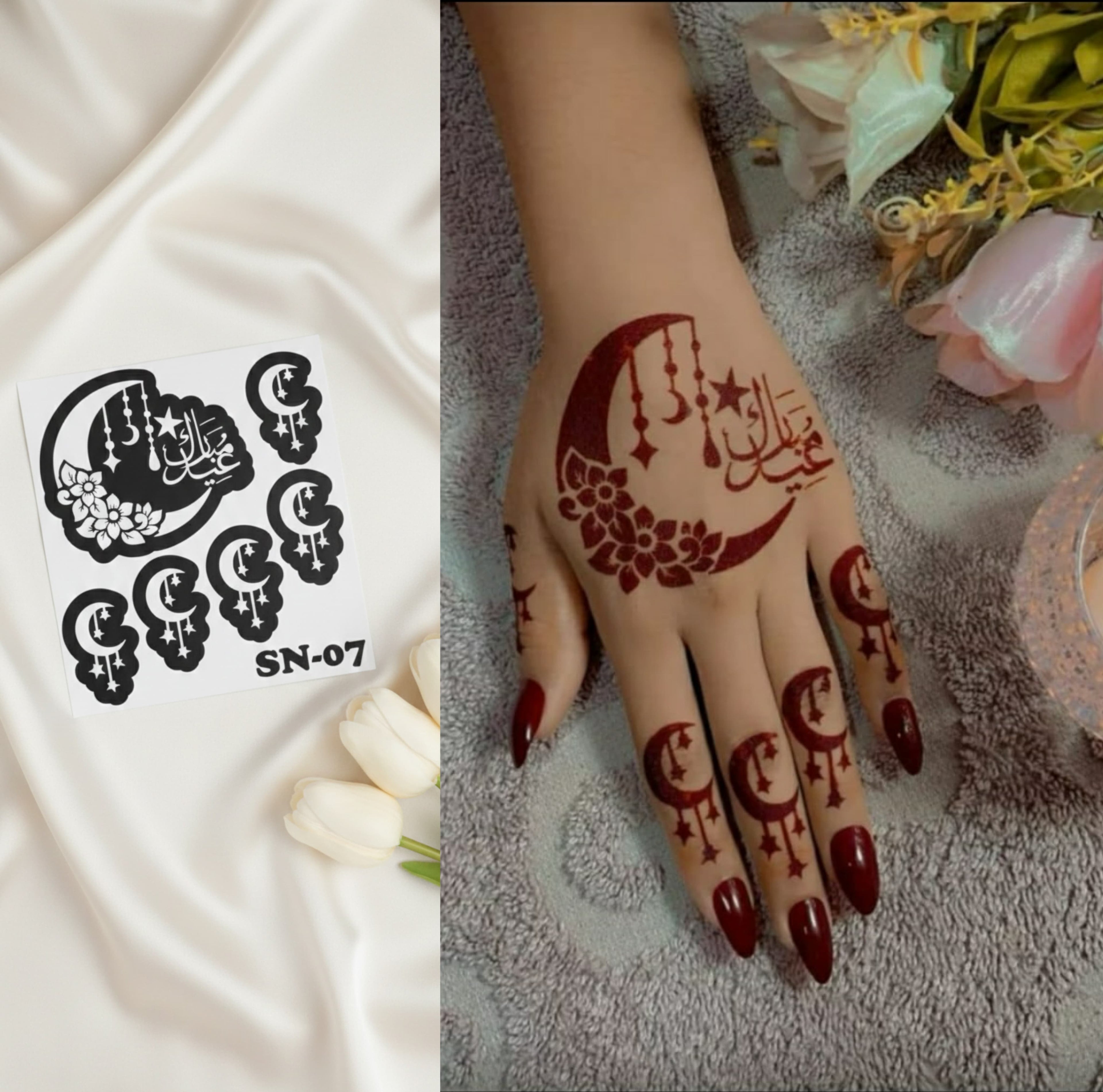 Eid MEHENDI stickers sn 07
