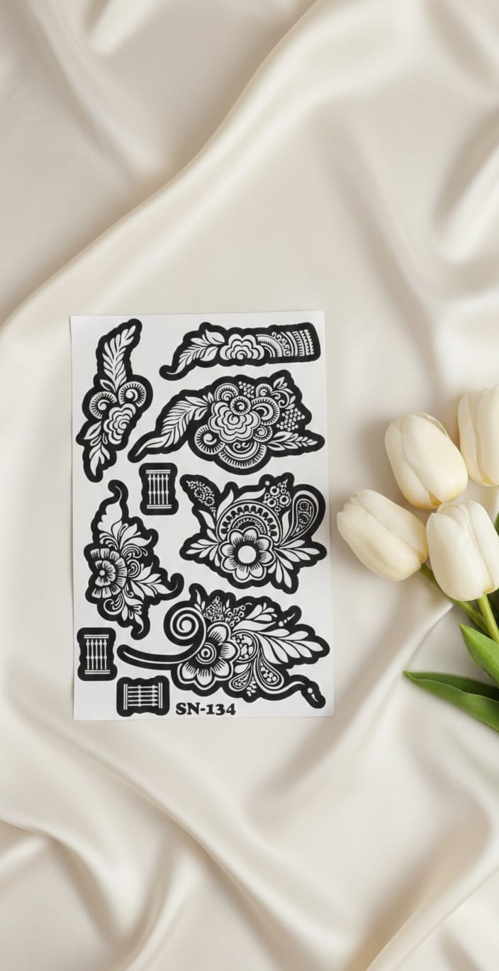 MEHENDI STICKER Eid 2026 / Henna stencils sn134