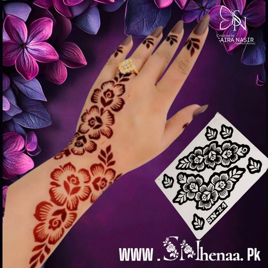 Arabic henna stencils sn-24