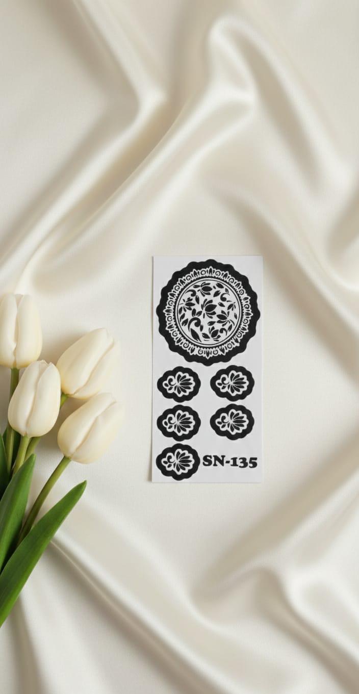 MEHENDI STICKER Eid 2026 / Henna stencils sn 135