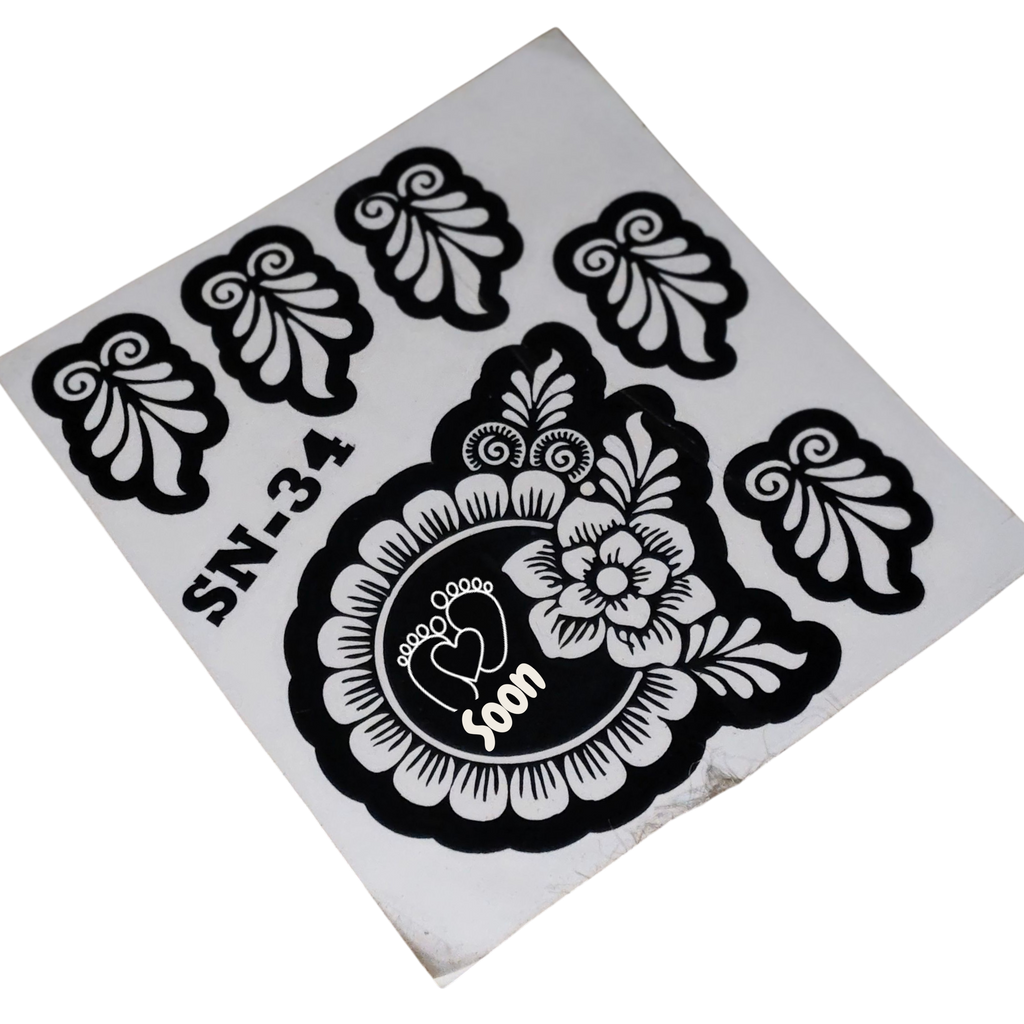 Mom to be henna stencils