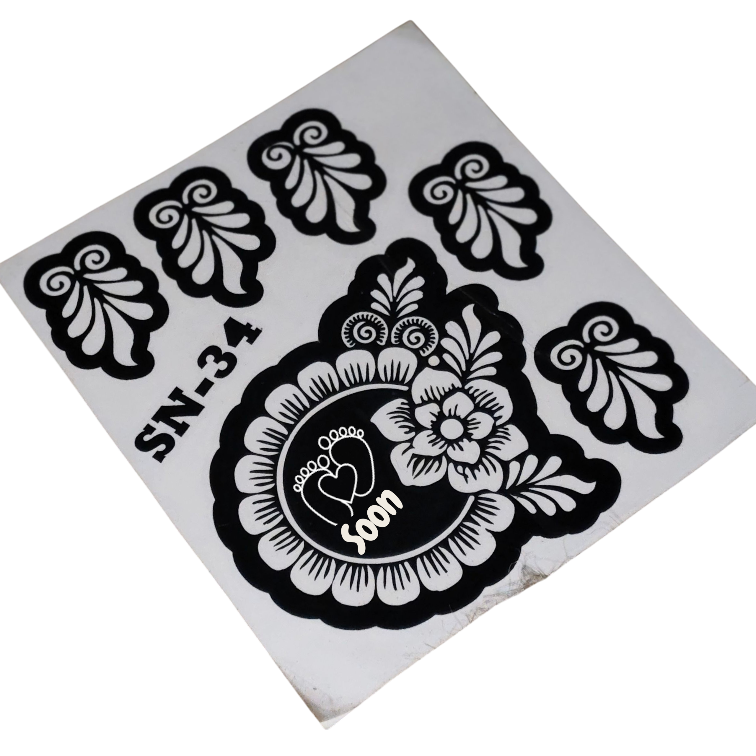 Mom to be henna stencils