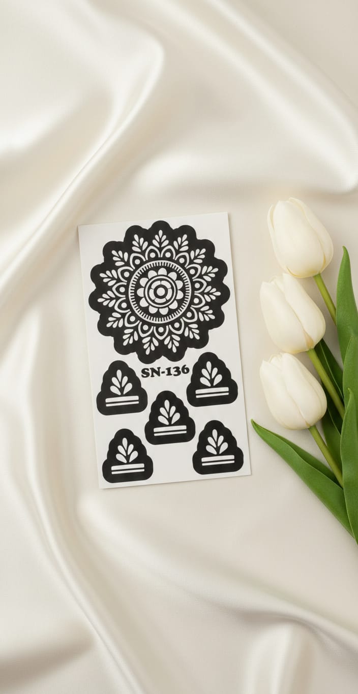 MEHENDI STICKER Eid 2026 / Henna stencils sn136