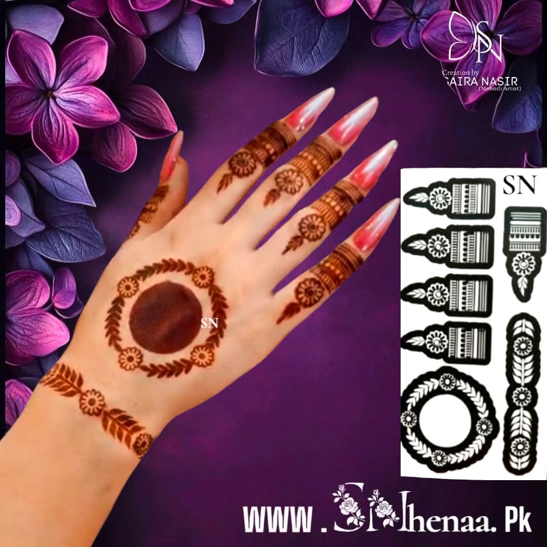 Henna stencils / Mehndi sticker SN-49
