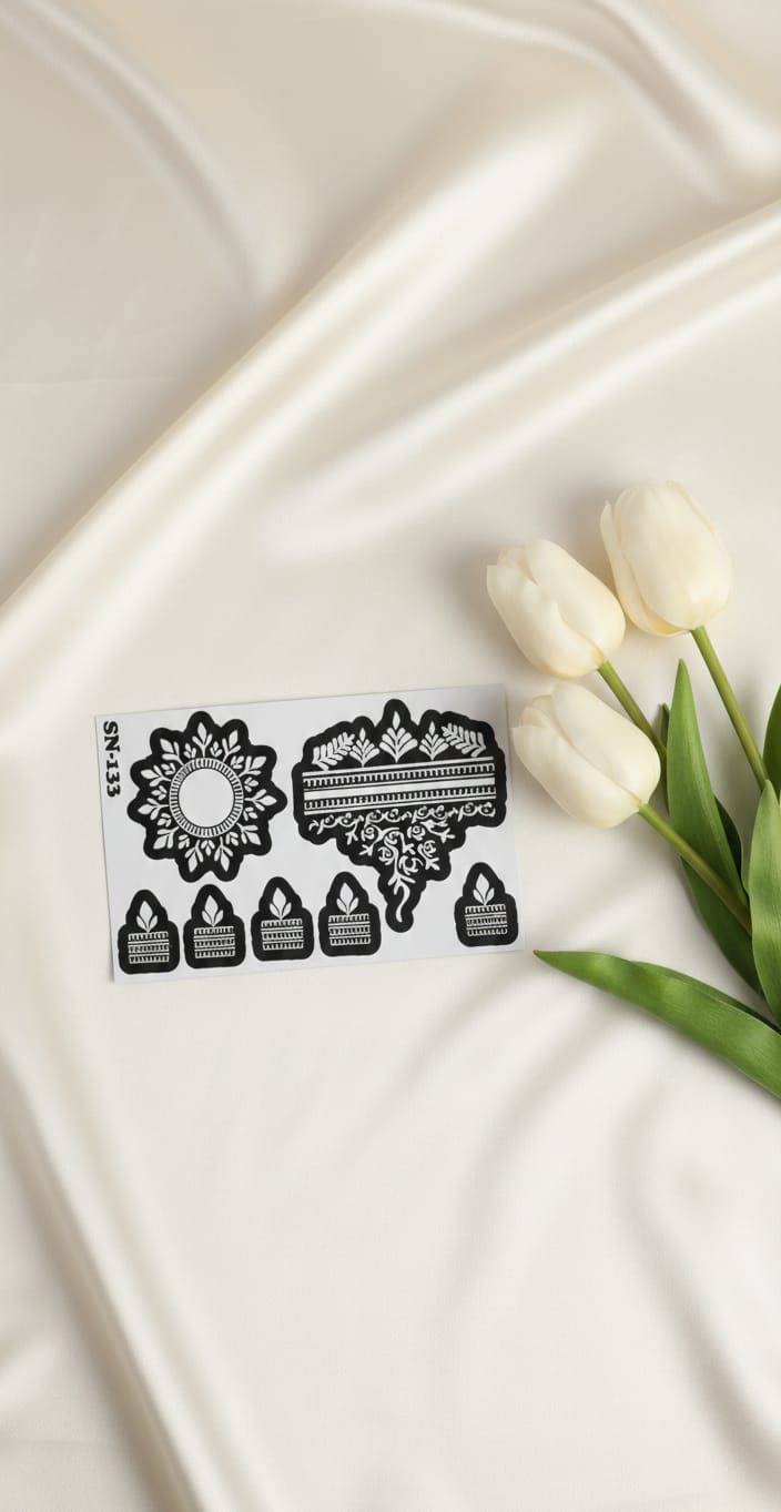 MEHENDI STICKER Eid 2026 / Henna stencils sn 133