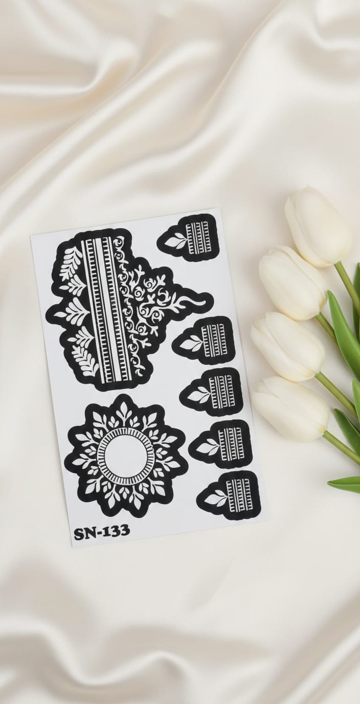 MEHENDI STICKER Eid 2026 / Henna stencils sn 133